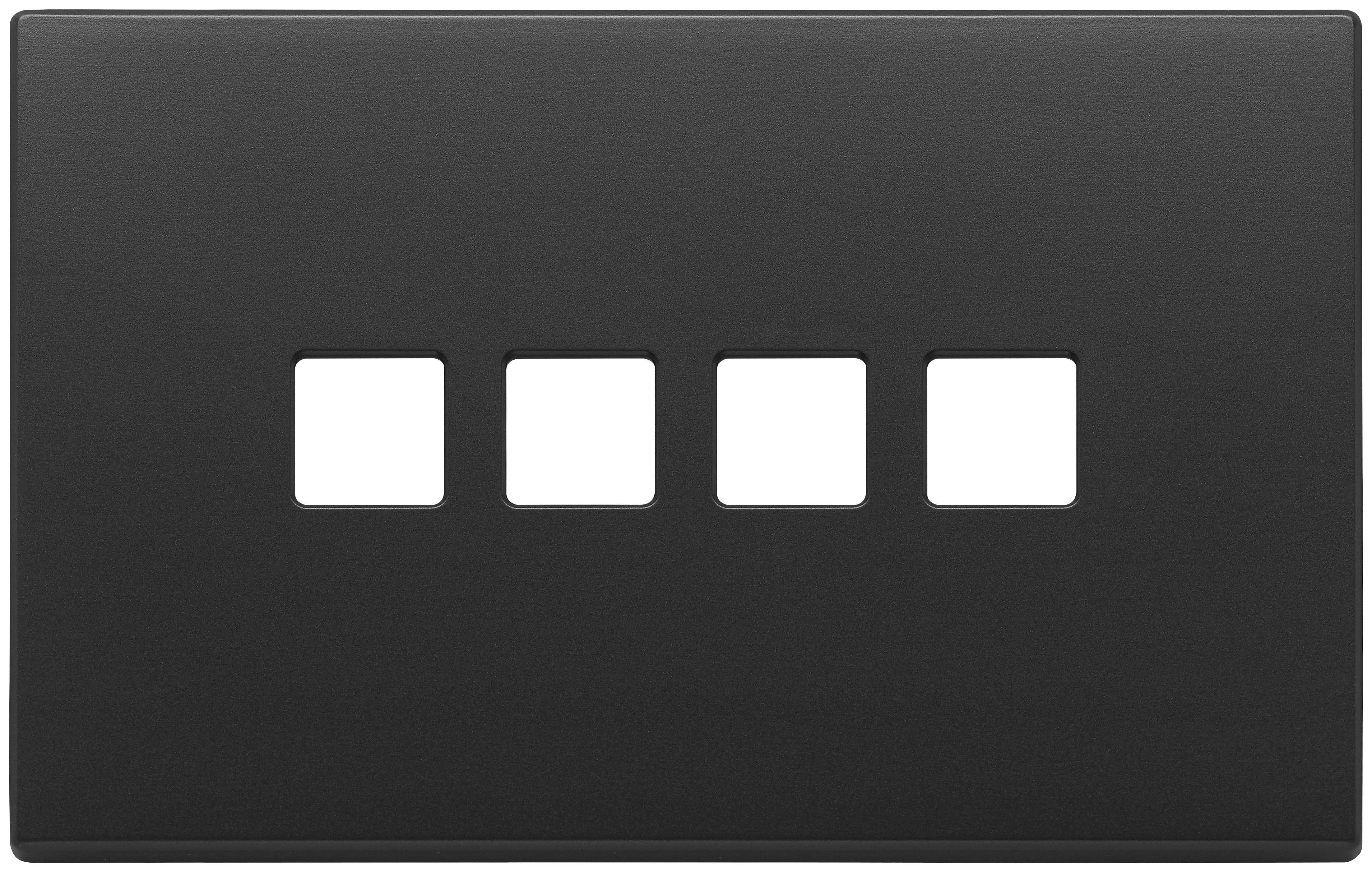 VIMAR - PLACCA 4MX4 FLAT GRIGIO ANTRACITE