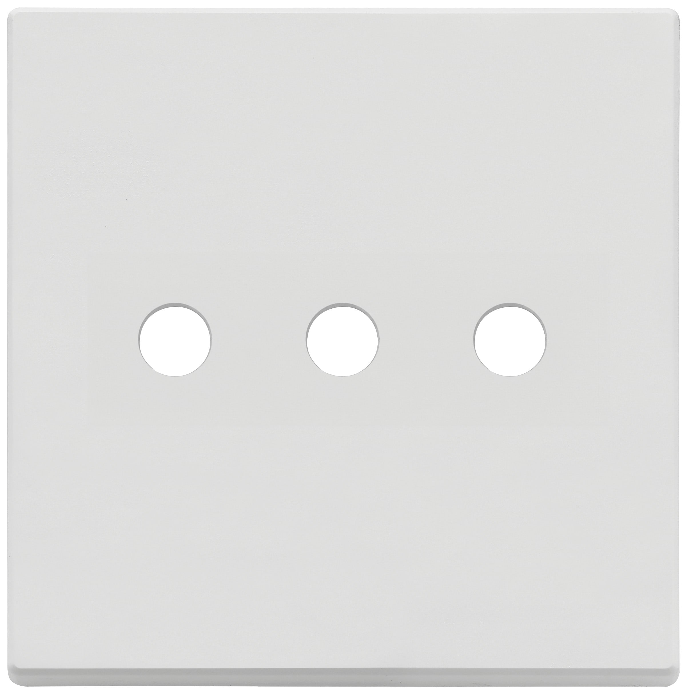 VIMAR - Placca 3 Moduli Tondo Bianco Matt Metallo Per Tre Comandi