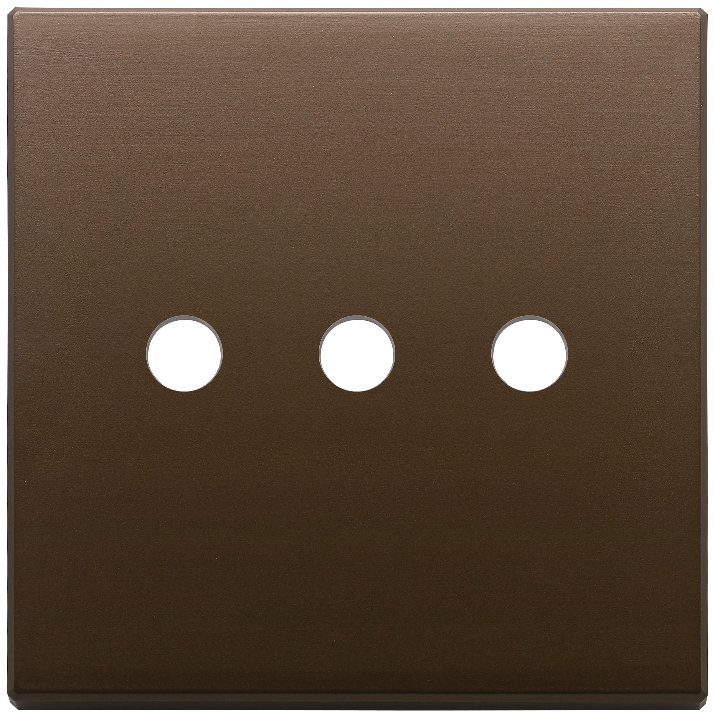 VIMAR - Placca 3 Moduli Tondo Bronzo Scuro Spazzolato Metallo per Tre Comandi