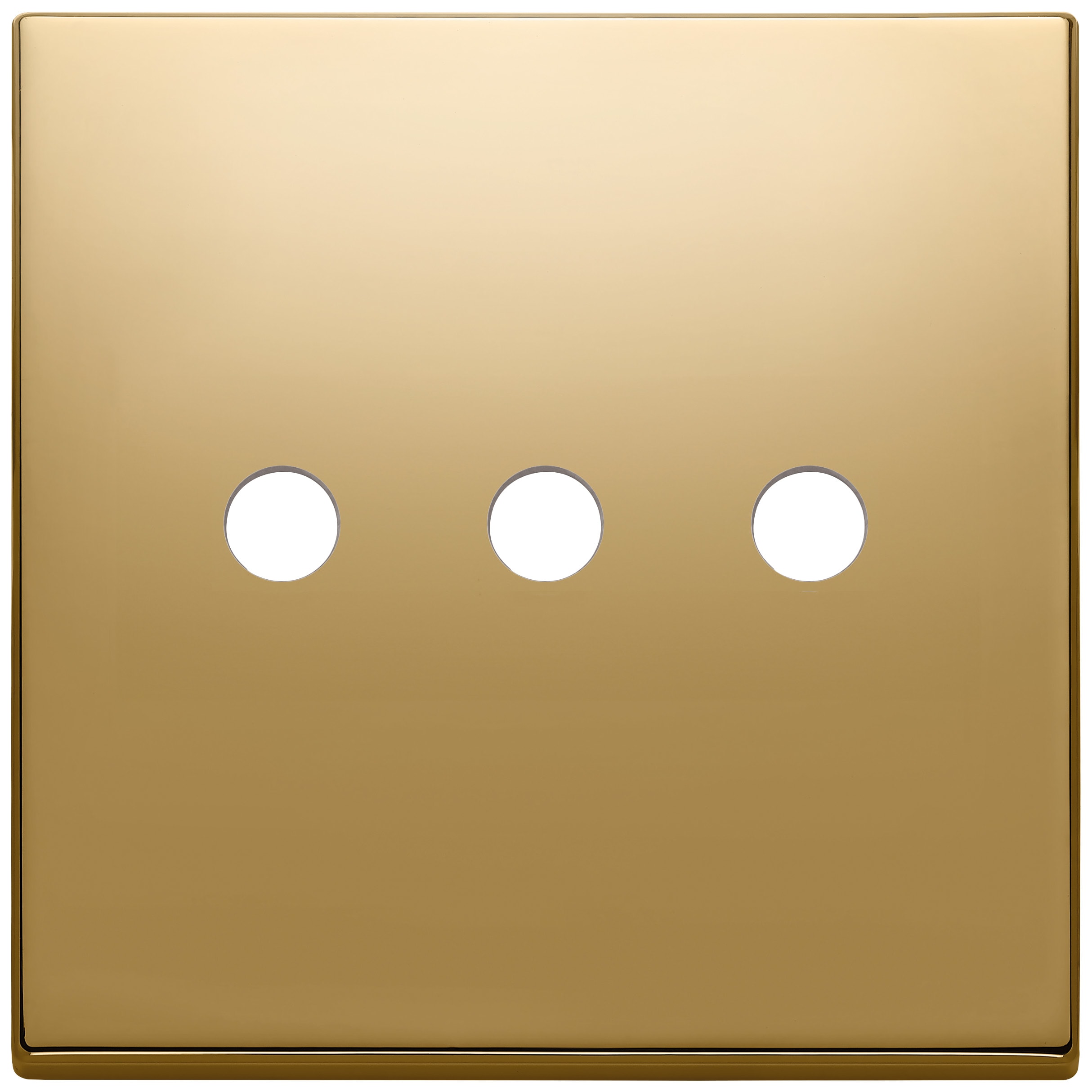 VIMAR - Placca 3 Moduli Oro Tondo per Tre Comandi - Metallo Bs 3Mx3