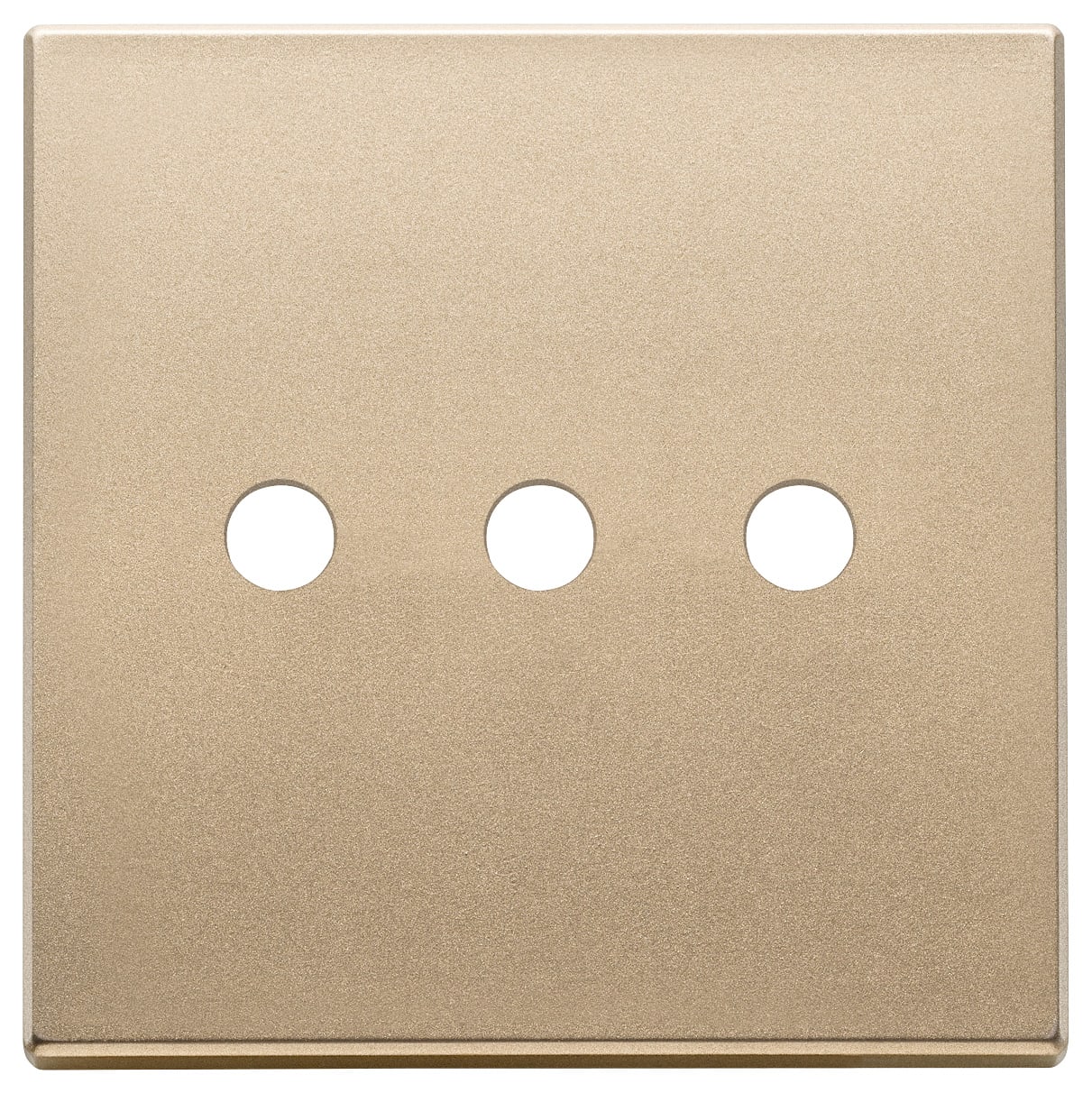 VIMAR - Placca 3 Moduli Oro Satinato per Tre Comandi - Tondo Metallo