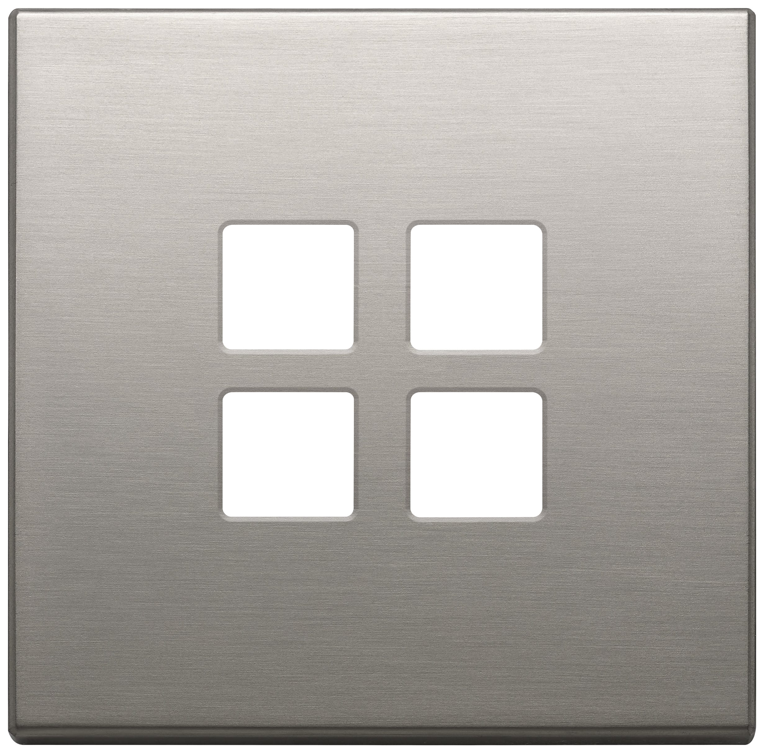 VIMAR - PLACCA 2MX4 FLAT NICHEL SPAZZOLATO