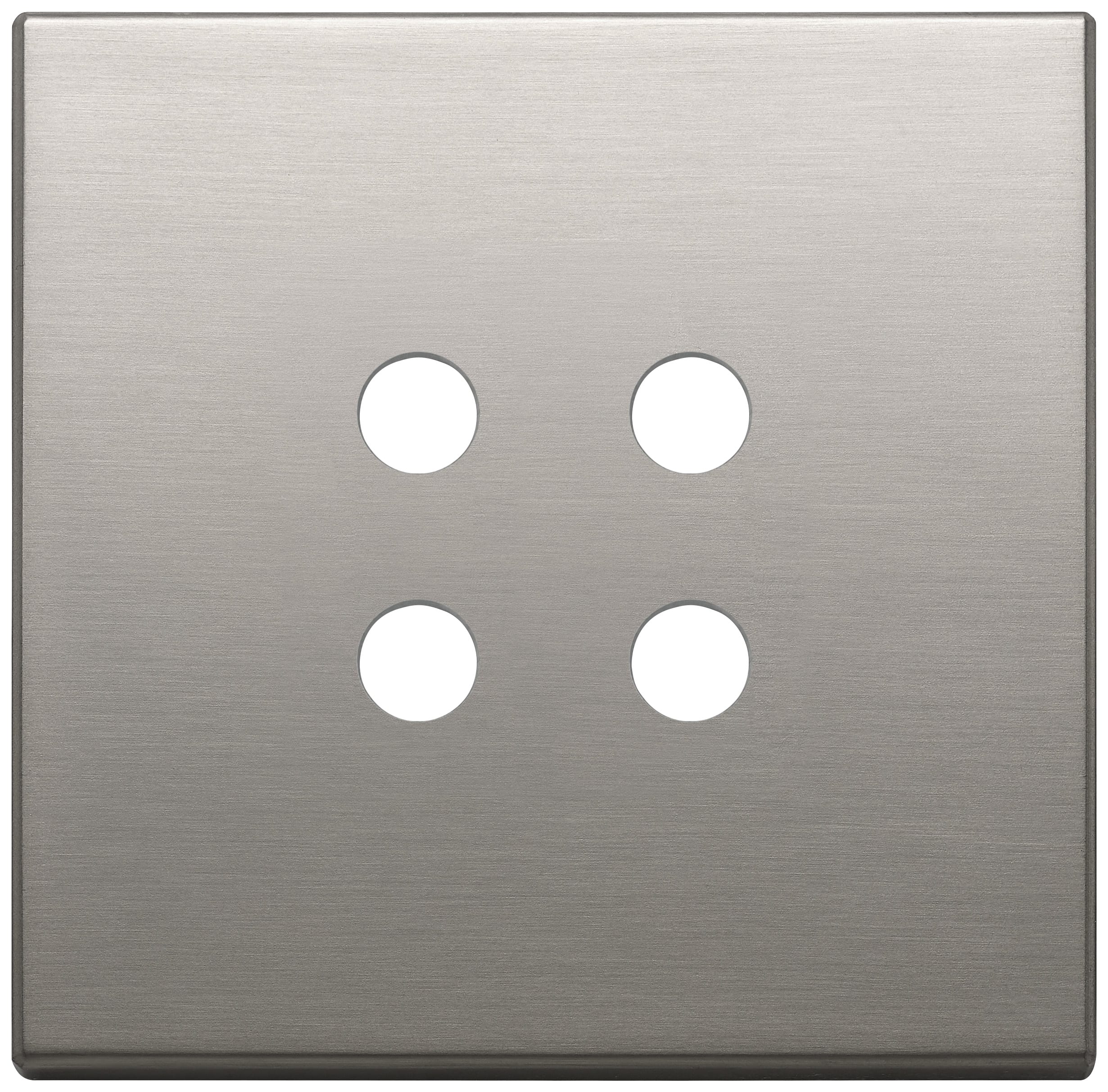 VIMAR - Placca 2 Moduli Tondo Nichel Spazzolato per Comandi Domotici/Knx