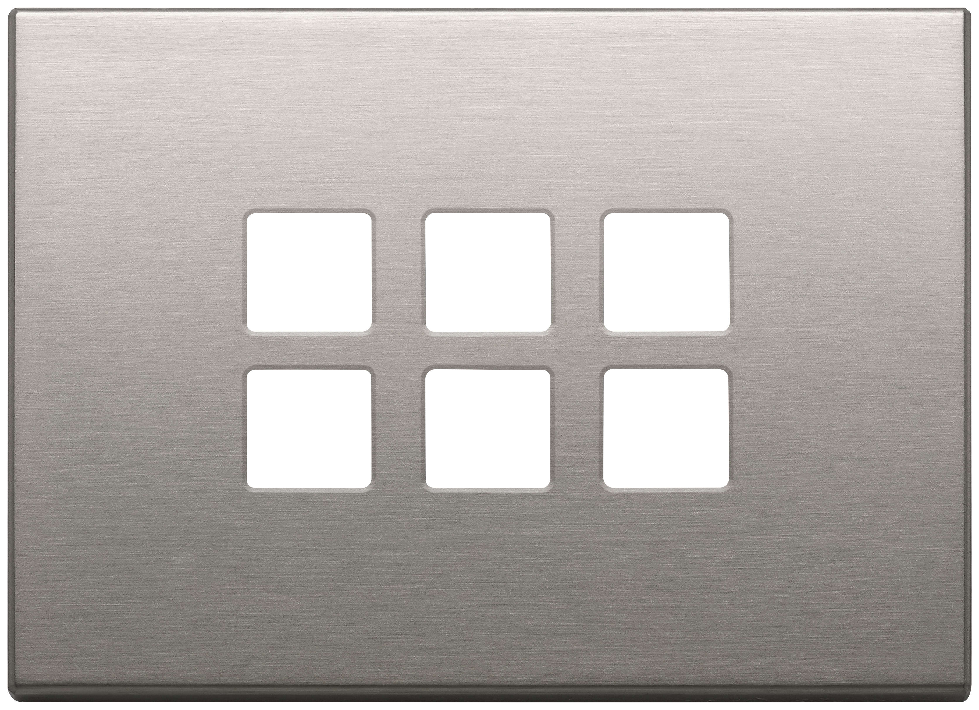 VIMAR - PLACCA 3MX6 FLAT NICHEL SPAZZOLATO