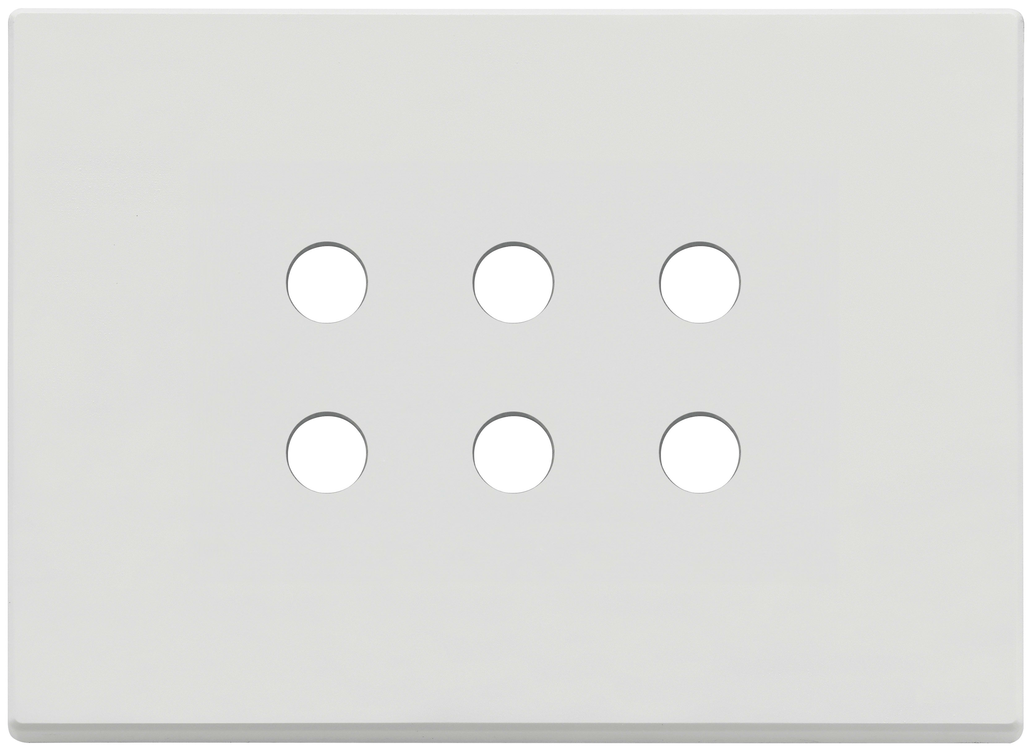 VIMAR - Placca 3 Moduli Tondo Bianco Matt per Sei Comandi Domotici/Knx