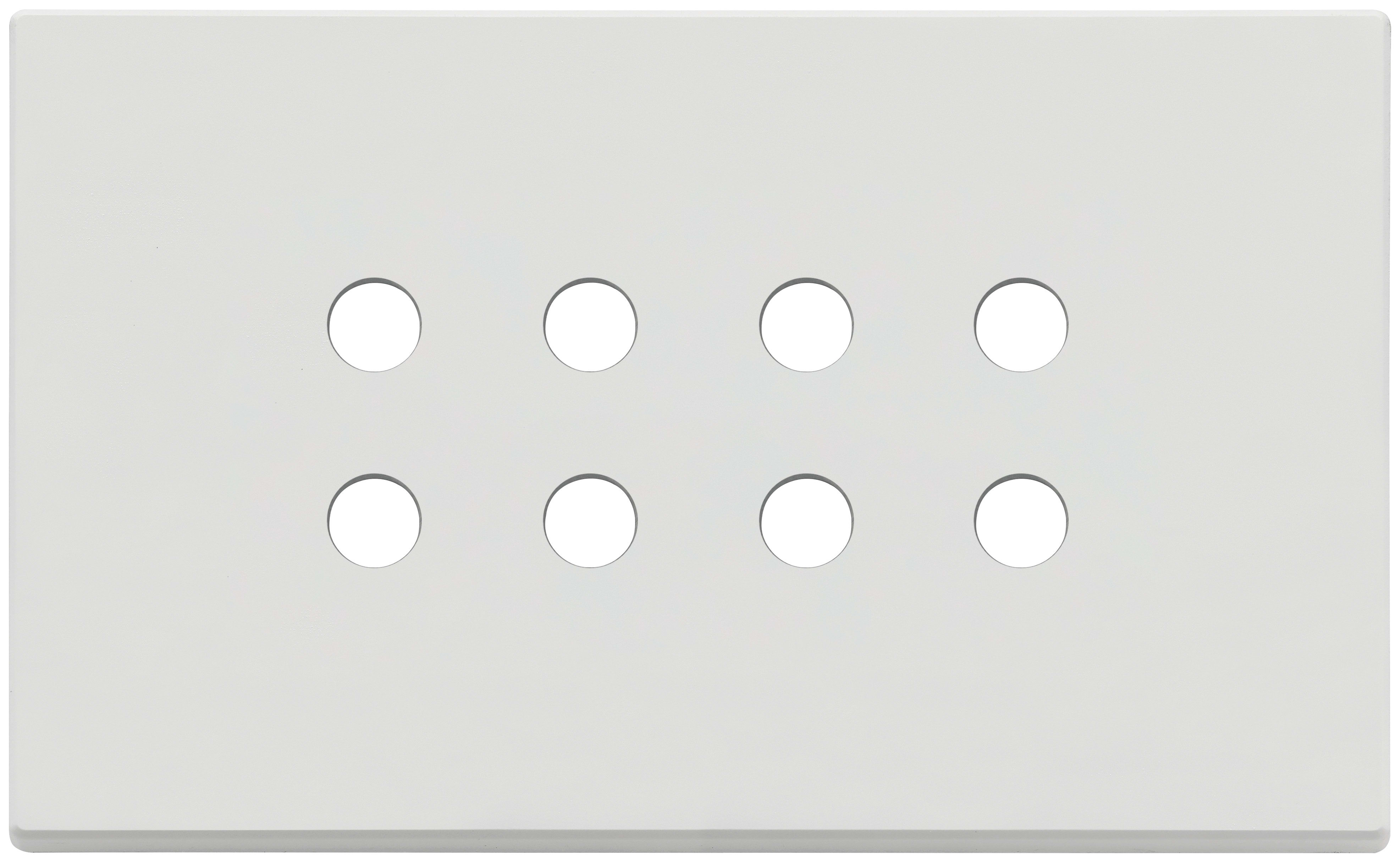 VIMAR - Placca 4 Moduli Tondo Bianco Matt per Otto Comandi Domotici/Knx