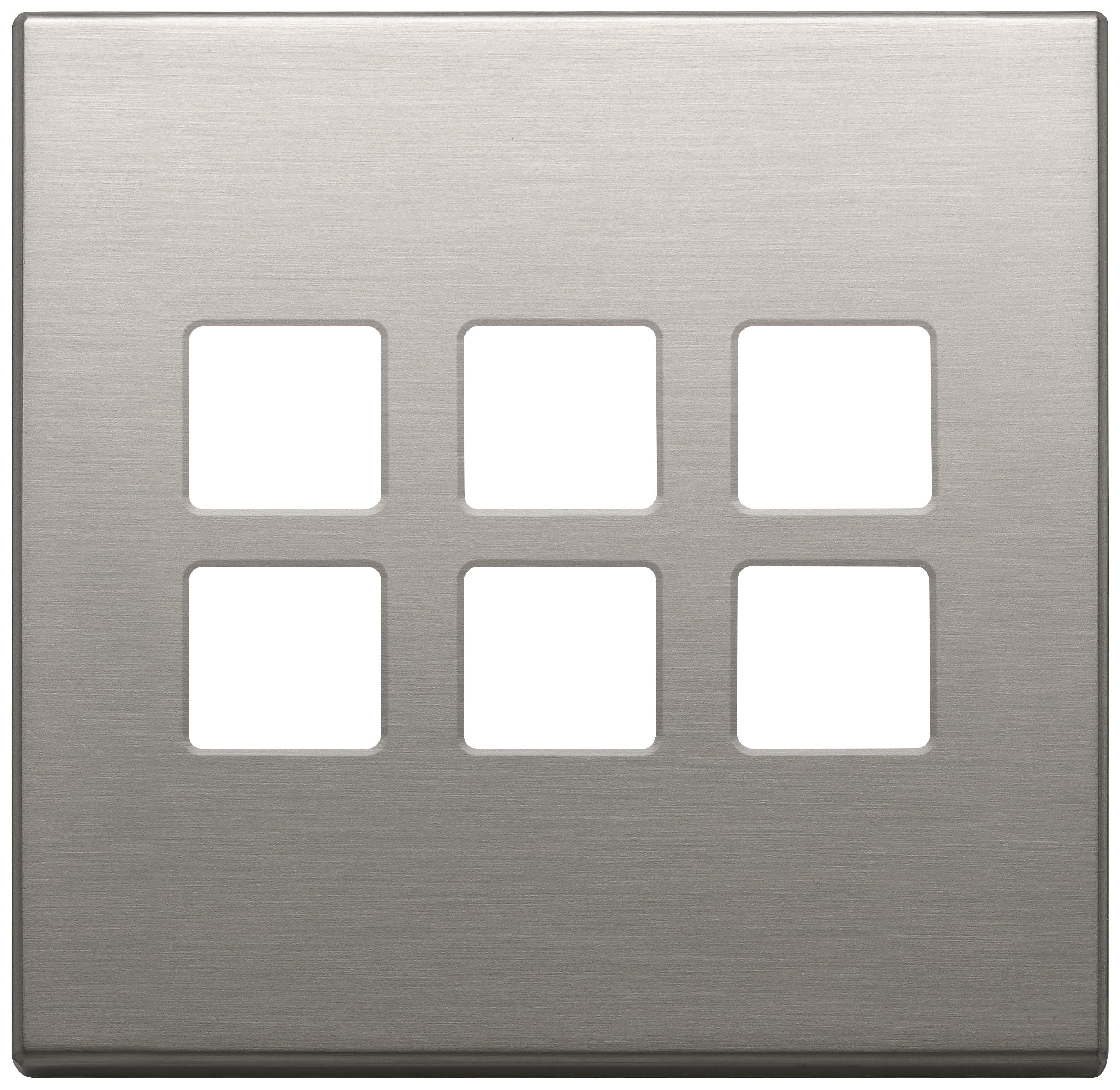 VIMAR - PLACCA 3MX6 BS FLAT NICHEL SPAZZOLATO