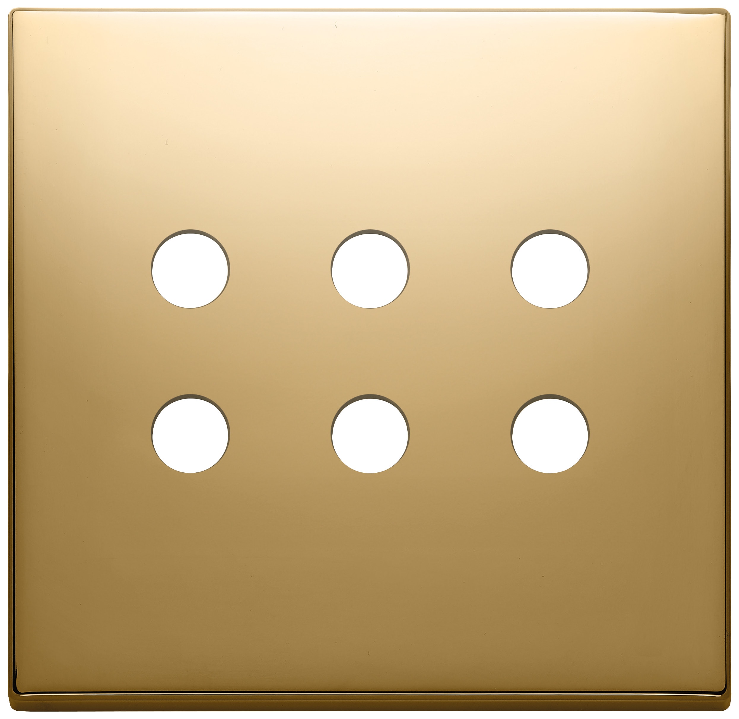 VIMAR - Placca 3 Moduli Oro Tondo per Sei Comandi in Metallo
