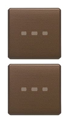 VIMAR - DUE TASTI FLAT NEUTRI ILLUM. BRONZO