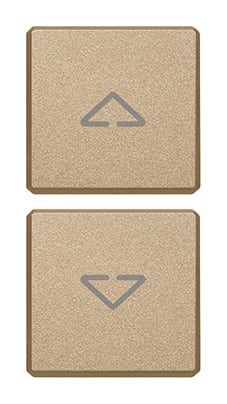 VIMAR - DUE TASTI FLAT SIMBOLI FRECCE ORO SATIN.