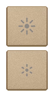 VIMAR - DUE TASTI FLAT DIMMER ORO SATINATO