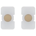 VIMAR - Due Tasti Tondo Elettromeccanico Illuminabile Oro Satinato Interchangeable.