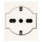 VIMAR - Presa Universale Standard Italiano 2P+T 16A 250V~ Bianco - Sicury P40 A Filo, 2 Moduli