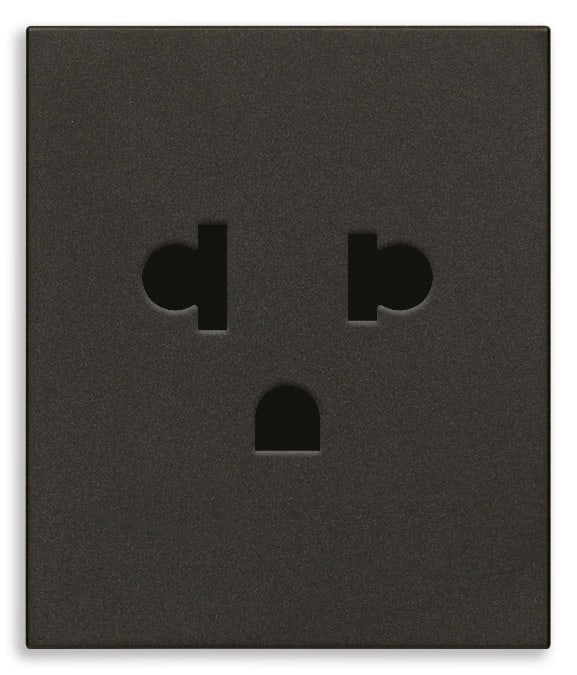 VIMAR - PRESA SICURY 2P+T 16A USA+EU NERO