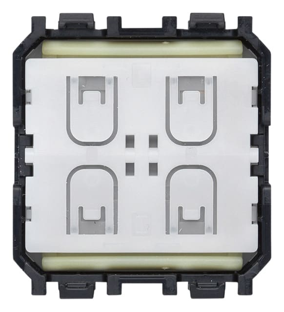 VIMAR - Comando Bluetooth a 4 Pulsanti RF 2.4 GHz con Energy Harvesting da Generatore Elettrodinamico - Moduli 31506 e 31506.2