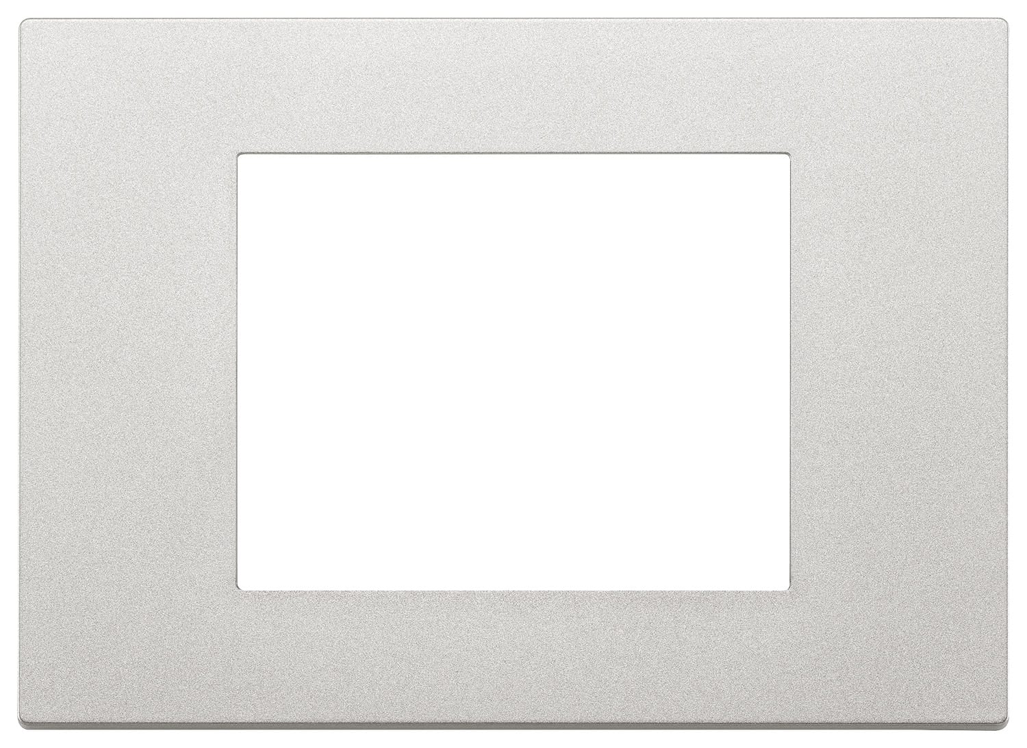 VIMAR - Placca Argento Tecnopolimero Verniciato 3 Moduli