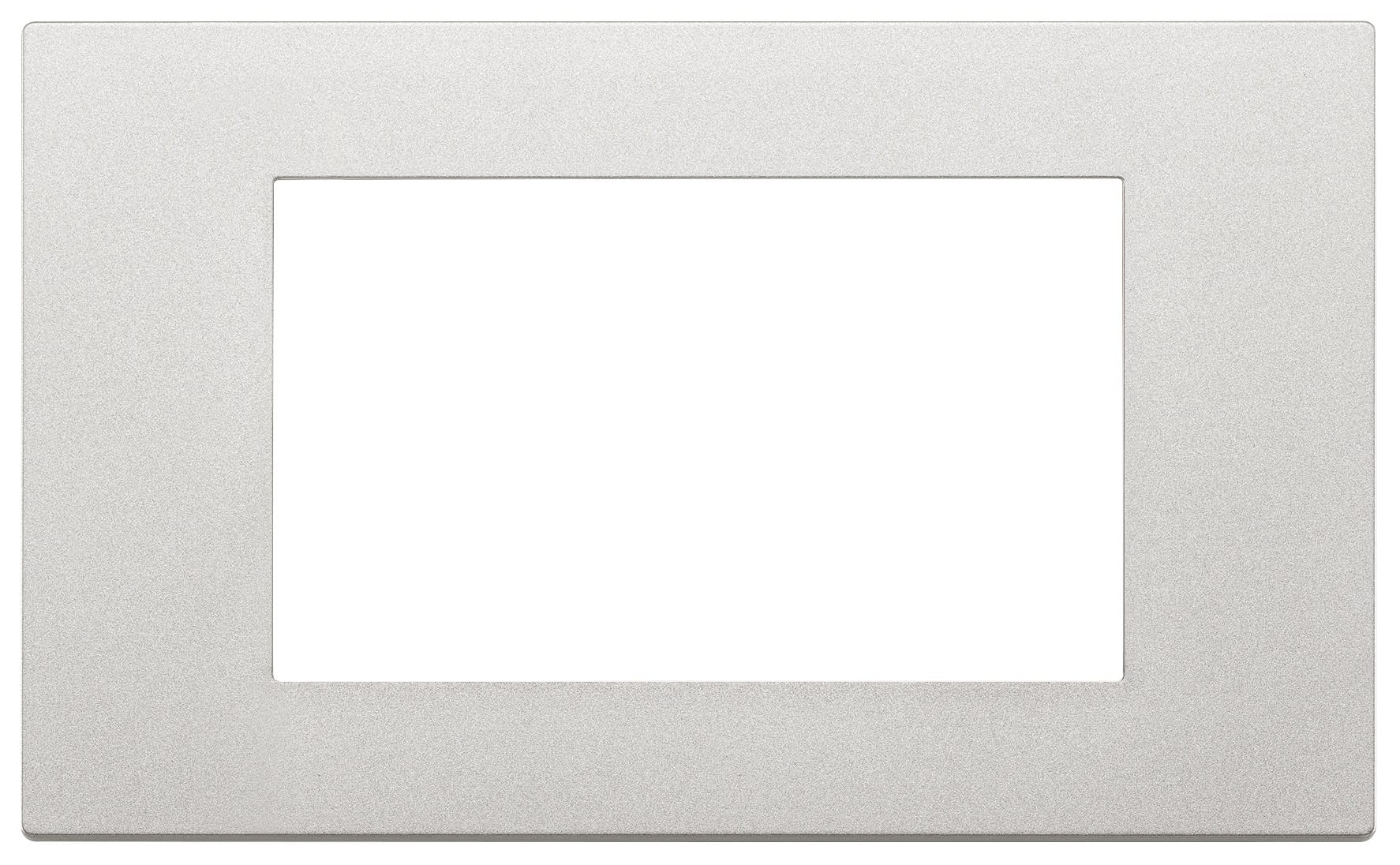 VIMAR - Placca 4 Moduli Argento Tecnopolimero Verniciato