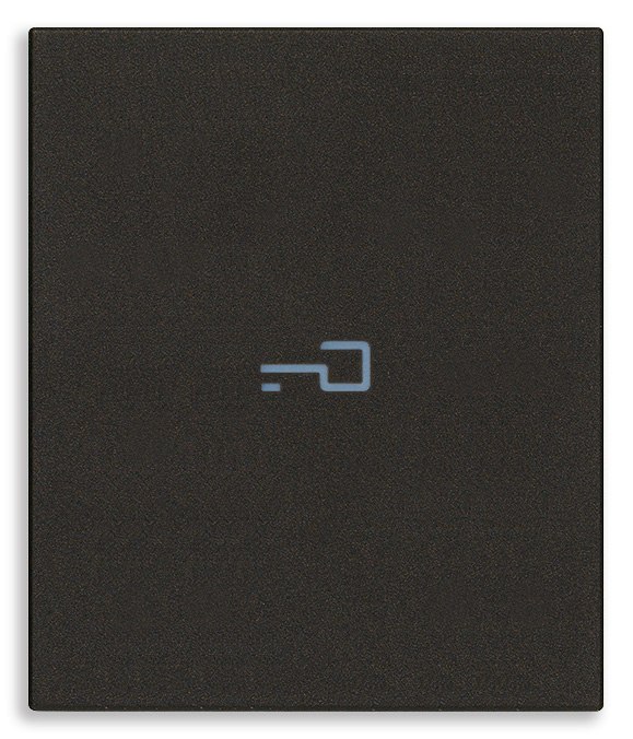 VIMAR - Tasto Assiale Intercambiabile 2 Moduli, Simbolo Chiave Illuminabile - Nero