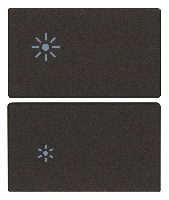 VIMAR - DUE MEZZI TASTI 2M DIMMER NERO