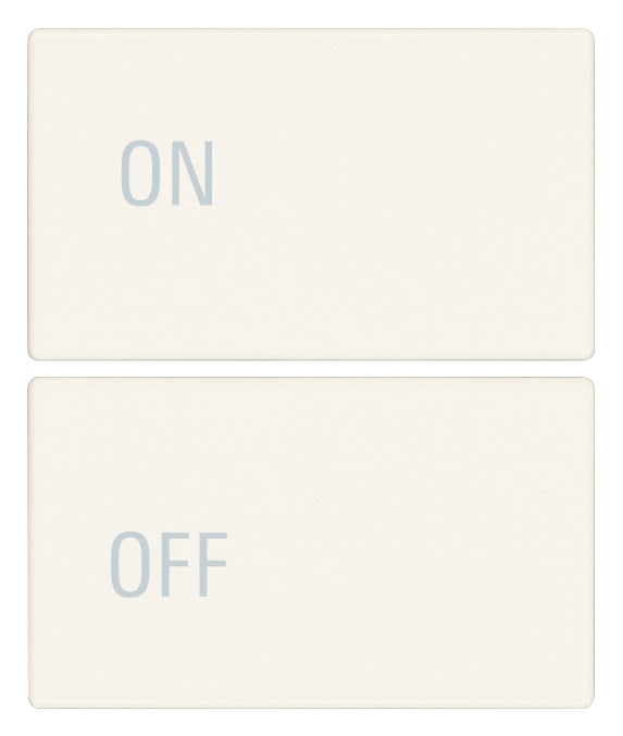 VIMAR - DUE MEZZI TASTI 2M SIMBOLI ON/OFF BIANCO