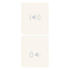 VIMAR - Due Mezzi Tasti 1M On/Off Volume Bianco - Intercambiabili 1 Modulo, Simboli I Volume E O.