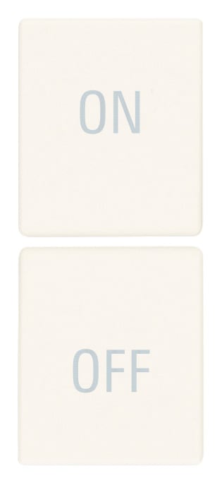 VIMAR - DUE MEZZI TASTI 1M SIMBOLI ON/OFF BIANCO