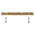 VIMAR - Morsettiera Ottone 17 Fori - Ottone 4 Fori Ø 6 Mm + 13 Fori Ø 4 Mm con Viti di Fissaggio