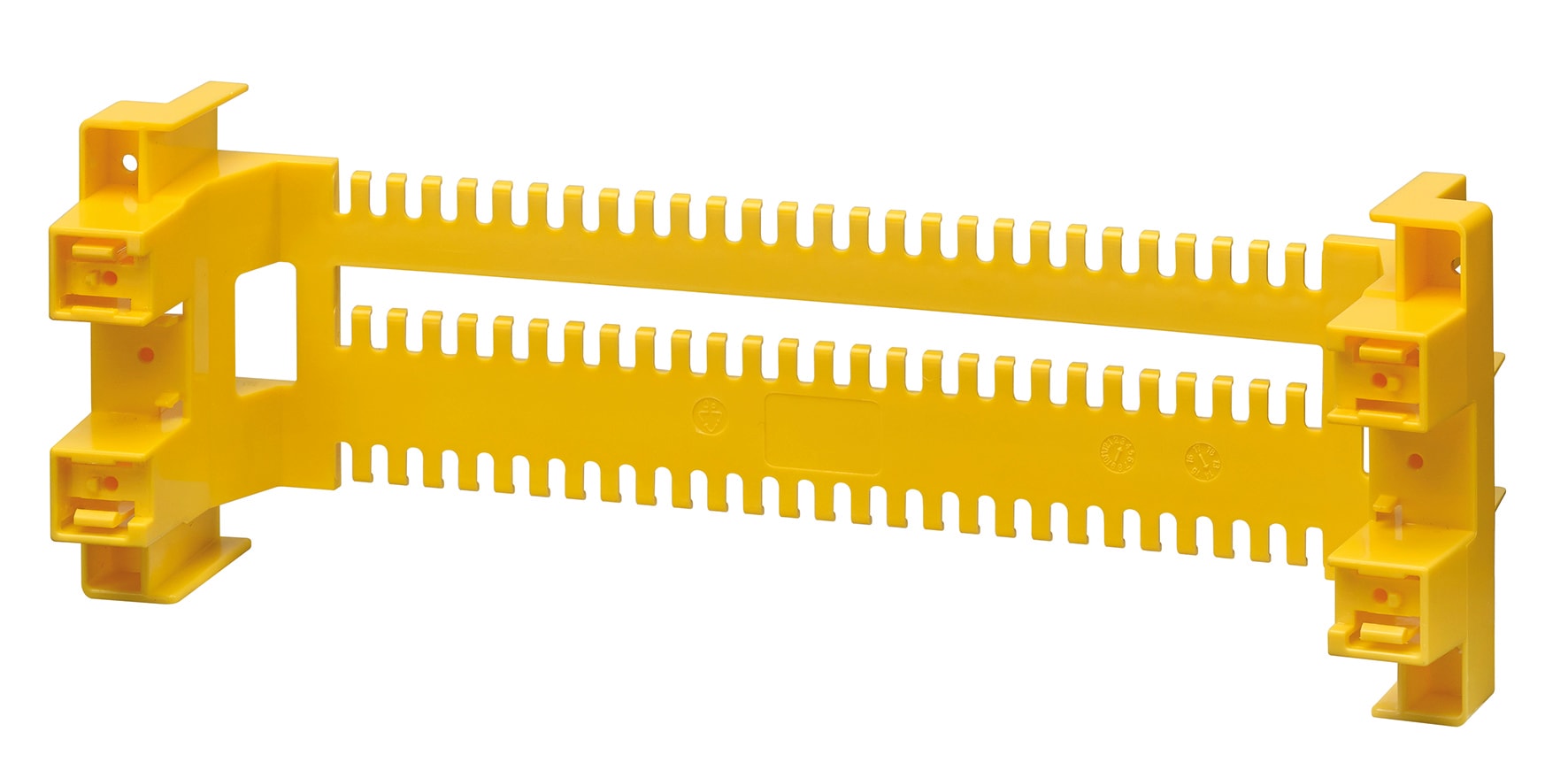 VIMAR - Flangia Ferma Tubi Central Estetico 12M Removibile per Batteria Verticale Centralini 12, 24, 36 Moduli Giallo da Agganciare alla Scatola