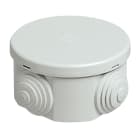 VIMAR - Scatola derivazione IP44 65x35mm con passacavi e coperchio a scatto, colore grigio RAL 7035 Ø 65x35 mm
