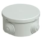 VIMAR - Scatola derivazione IP44 80x40mm con passacavi e coperchio a scatto, colore grigio RAL 7035 Ø 80x40 mm