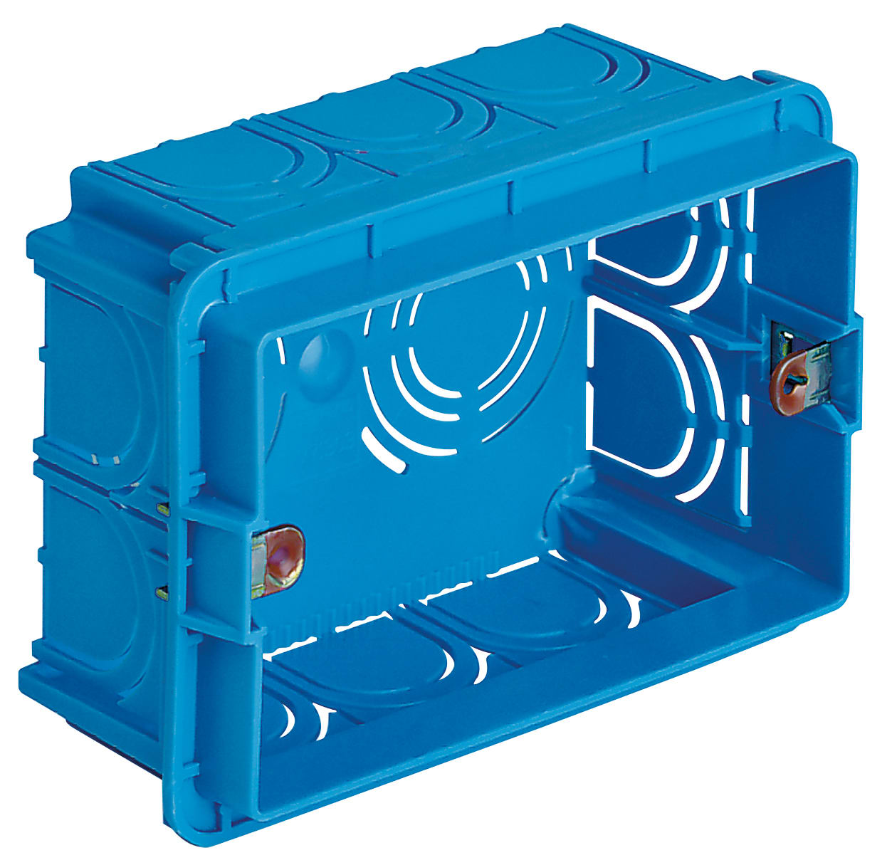 VIMAR - Scatola da Incasso Rettangolare 3 Moduli Azzurro per Pareti in Muratura 650°C
