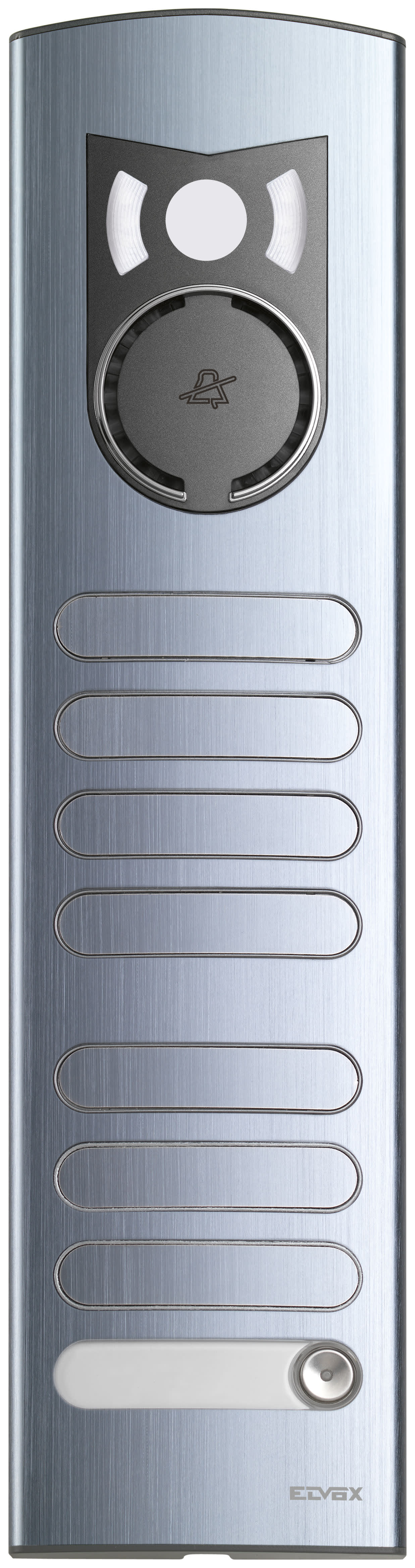 VIMAR - Placca A/V 3M 1 Tasto E 7 Copriforo in Alluminio Anodizzato Elettrolucidato 1331