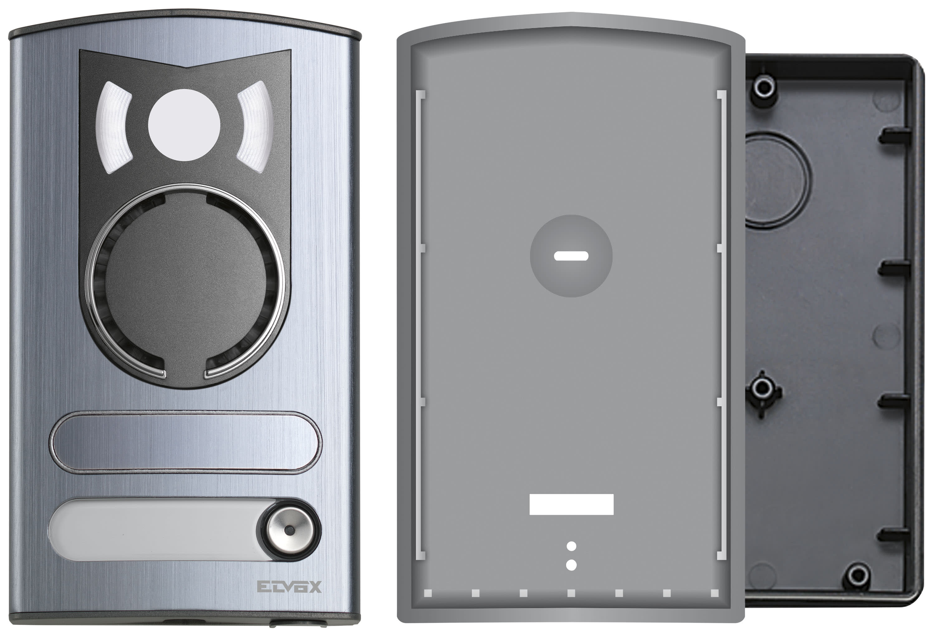 VIMAR - Placca audio video da parete o incasso con 1 tasto, predisposta per aggiunta tasto R131, compatibile con unità specifiche, alluminio anodizzato. 13K1