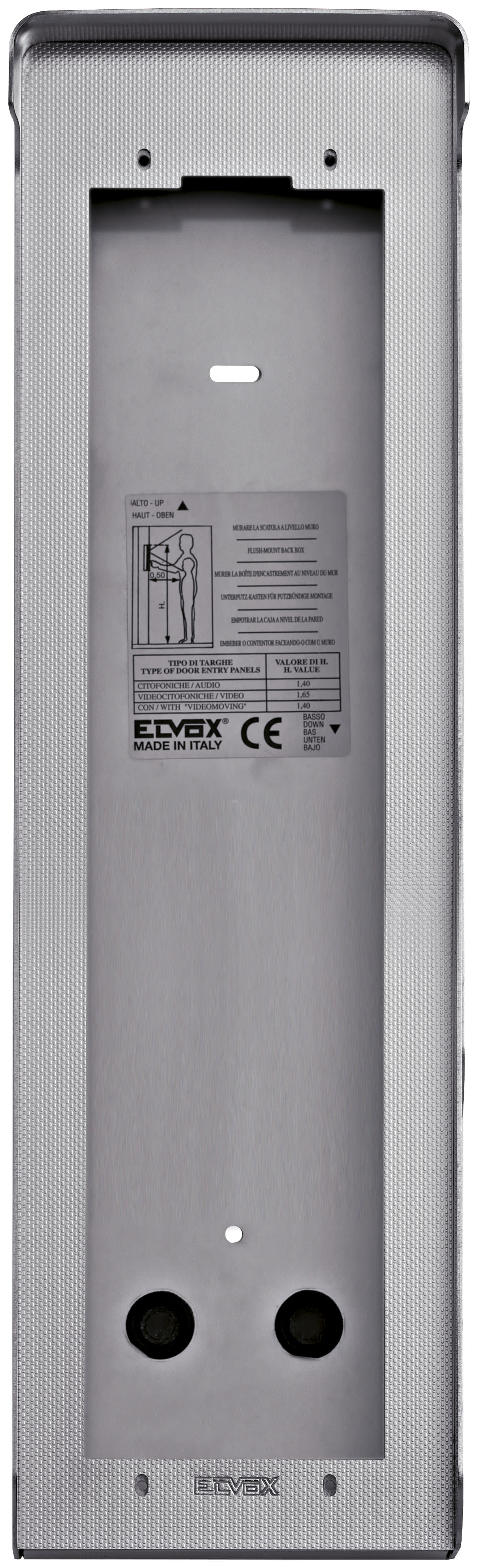 VIMAR - SCATOLA DA PARETE 1 PLACCA 3M ACCIAIO 1E31