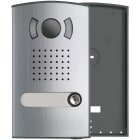 VIMAR - Placca Audio/Video Monofamiliare Incasso 1 Tasto Chiamata Unità Elettronica 40135 Scatole Alluminio Elettrolucidato