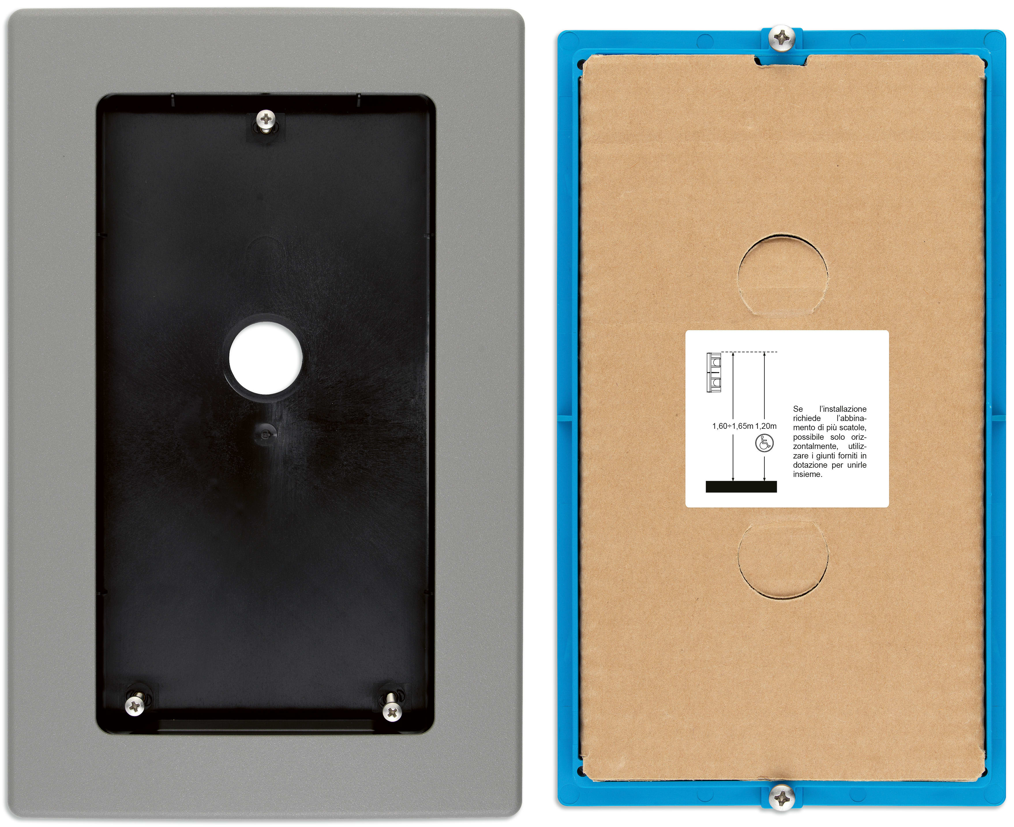 VIMAR - Kit Accessori Incasso Targa 40170 - Installazione Roxie: Supporto, Cornice e Scatola 40179