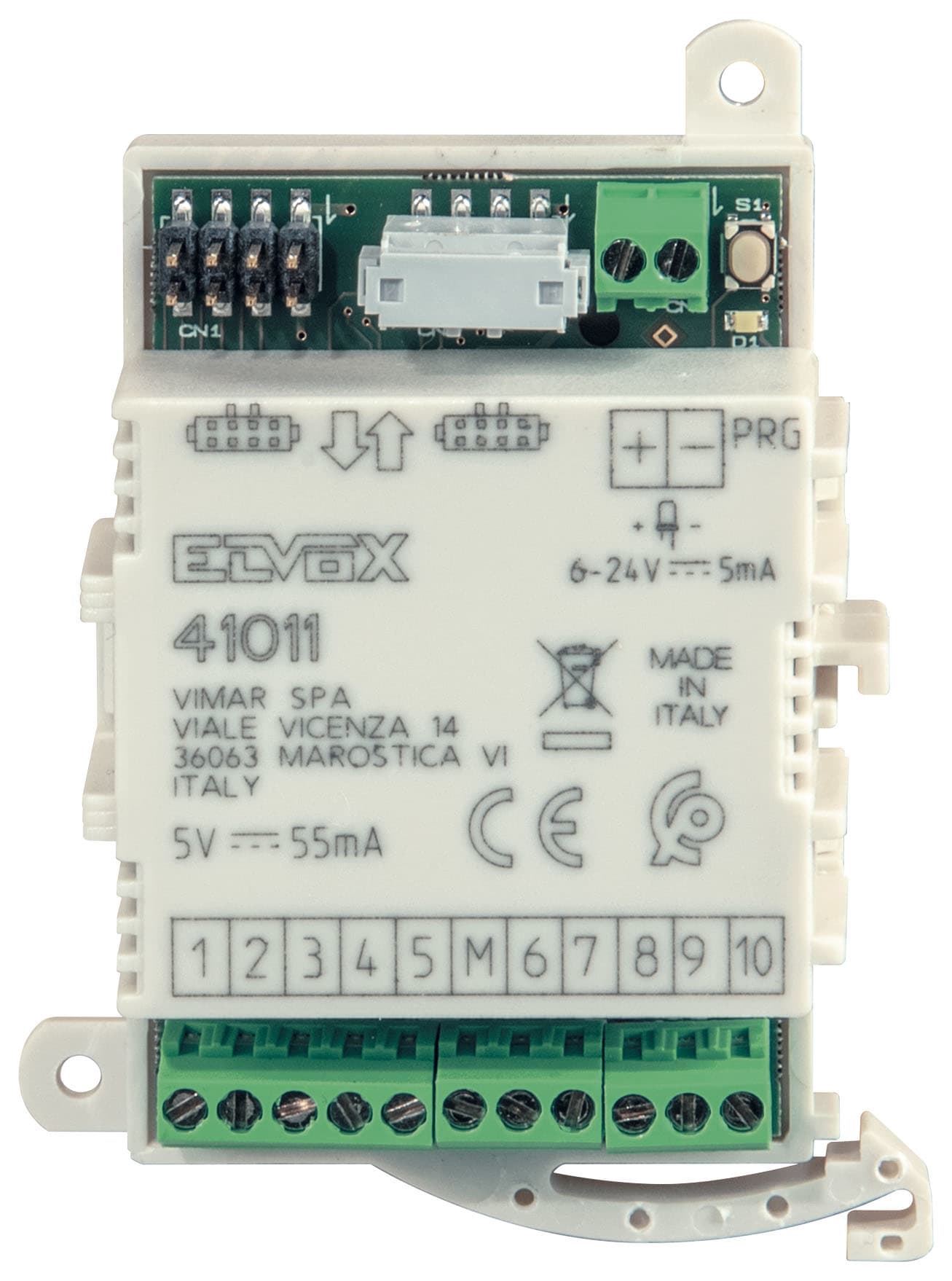 VIMAR - Modulo Espansione 10 Pulsanti Configurabili con Uscita Led per Retroilluminazione Cartellini