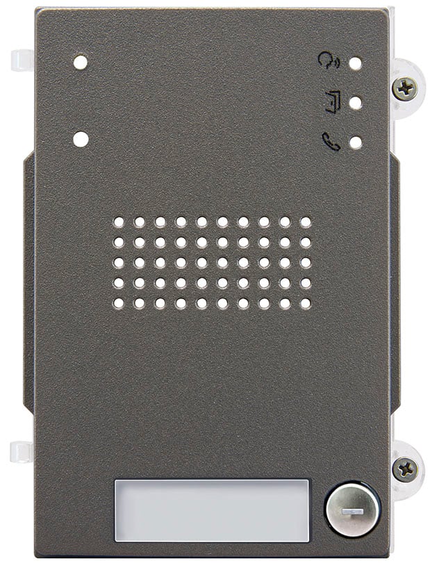 VIMAR - Modulo frontale audio base 1 pulsante Pixel Heavy per unità audio 41000 grigio sablé protezione IK10 IP54.