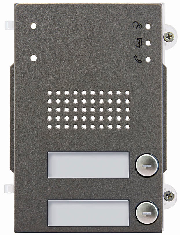 VIMAR - Modulo Frontale Audio Base 2 Pulsanti Pixel Heavy Grigio Sablé 41000 Impatti Meccanici Esterni Ik10 Protezione Ip54 41202