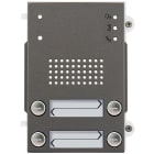 VIMAR - Modulo Frontale Audio Base 4 Pulsanti Doppia Fila Pixel Heavy Grigio Sablé Impatti Meccanici Esterni IP54 41204