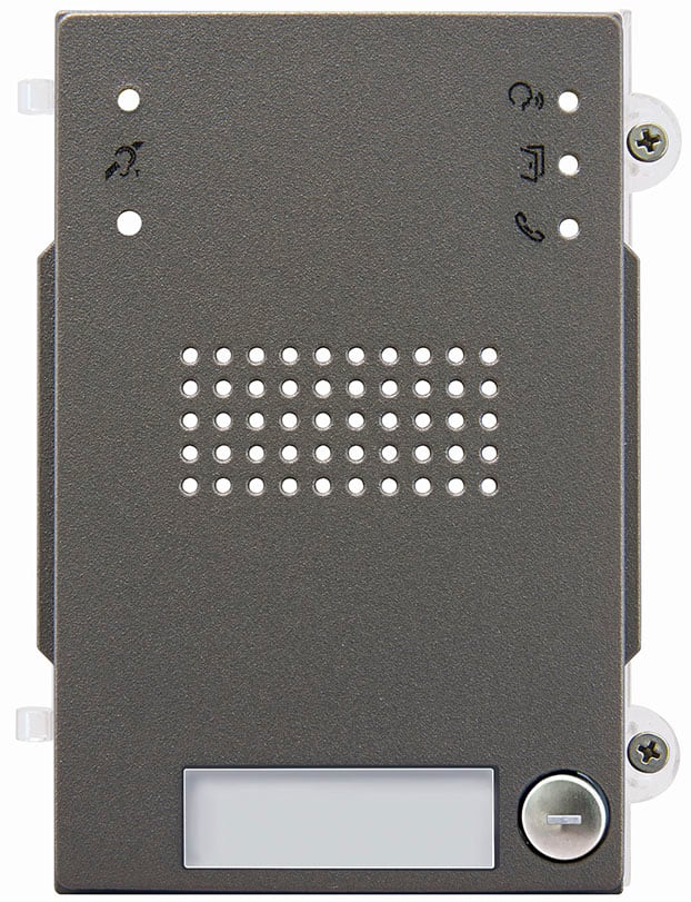 VIMAR - Modulo Frontale Audio 1 Pulsante Teleloop Pixel Heavy Grigio Sablé 41001 41002 41211