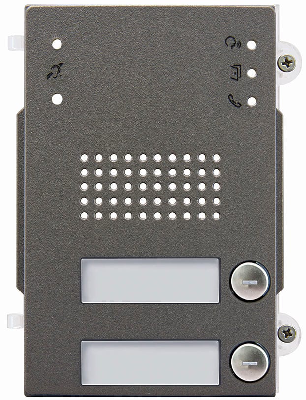 VIMAR - Modulo Frontale Audio 2 Pulsanti Teleloop Pixel Unità Elettronica Grigio Sablé Protezione Impatti Meccanici Esterni 41212