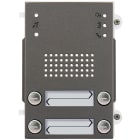 VIMAR - Modulo Frontale Audio 4P/2 con Protezione Impatti Esterni IK10 e Grado di Protezione IP54, Grigio Sablé