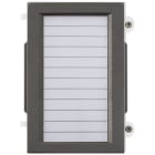 VIMAR - Modulo Frontale Portanomi e Numero Civico Pixel Heavy per Unità Elettronica 41015 Grigio Sablé con Protezione agli Impatti Meccanici Esterni IK10 IP54 41215