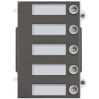 VIMAR - Modulo frontale 5 pulsanti, pixel heavy, per unità elettronica 41010, grigio sablé, protezione IK10, grado IP54. 41225