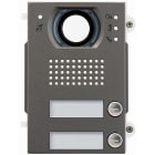 VIMAR - Modulo Frontale Audio/Video con 2 Pulsanti Teleloop per Protesi Acustiche, Pixel Heavy, Grigio Sablé - Protezione Impatti Esterni IK10, IP54 41272