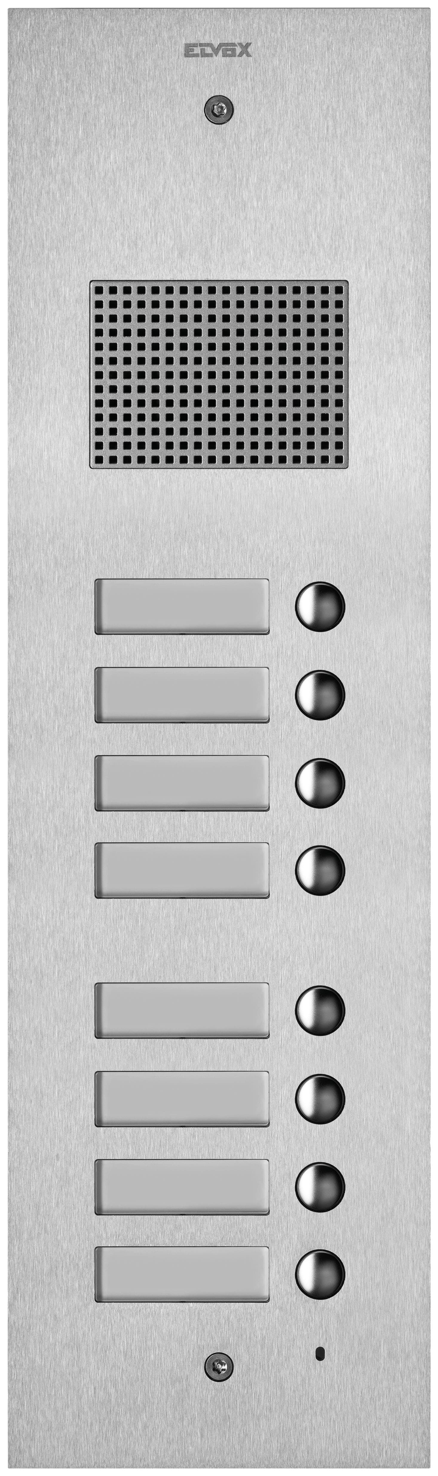 VIMAR - PLACCA STEELY 2F+ AUDIO 8 PULS. ACCIAIO 41508