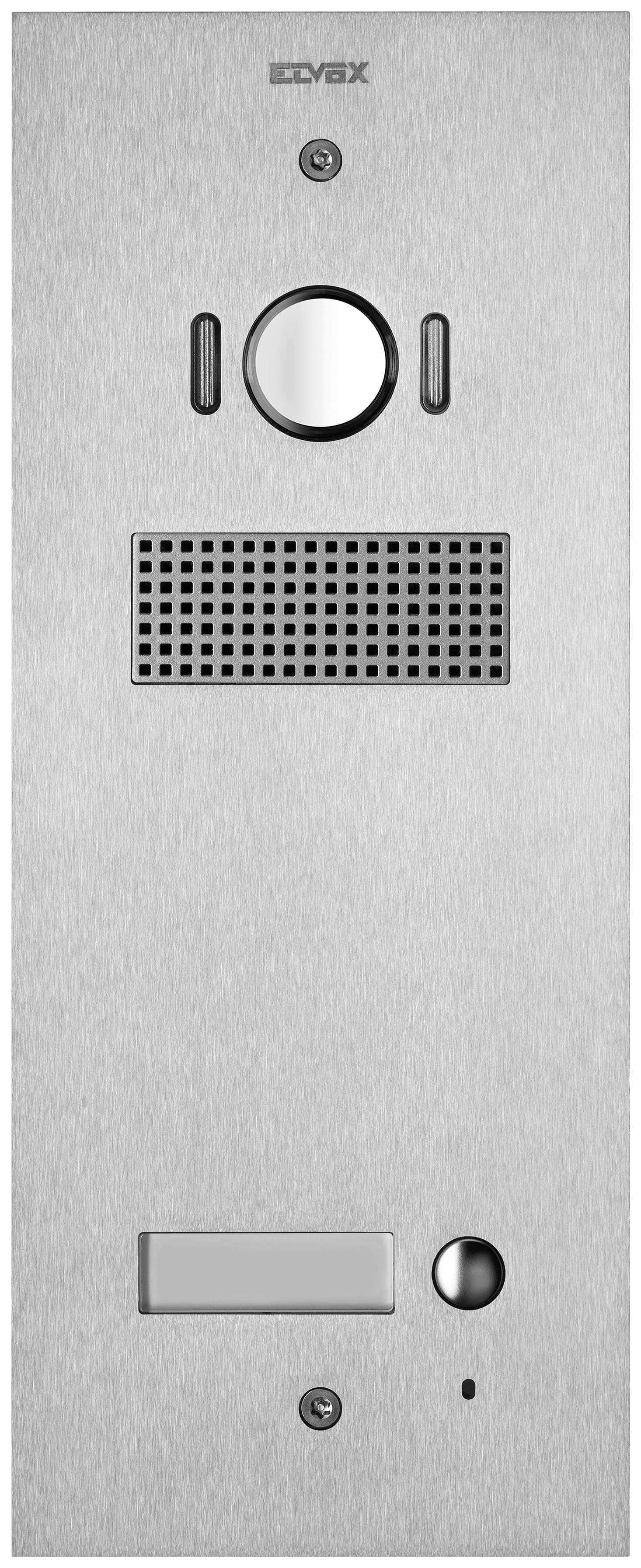 VIMAR - Placca Steely 2F+ A/V Acciaio Inox 2 Moduli 1 Pulsante Audio Video 41521