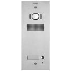 VIMAR - Placca Steely 2F+ A/V Acciaio Inox 2 Moduli 1 Pulsante Audio Video 41521