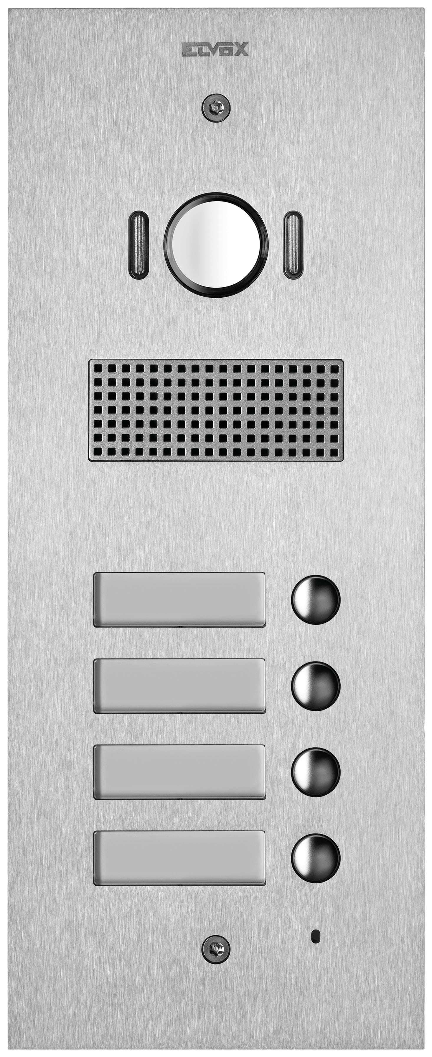 VIMAR - Placca Steely 2F+ A/V 4 Pulsanti Acciaio Inox Moduli Audio Video